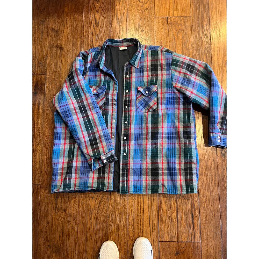 Five Brother Lined Quilted Flannel 3XL. Workwear. Granola. Vintage 1990 Classic
